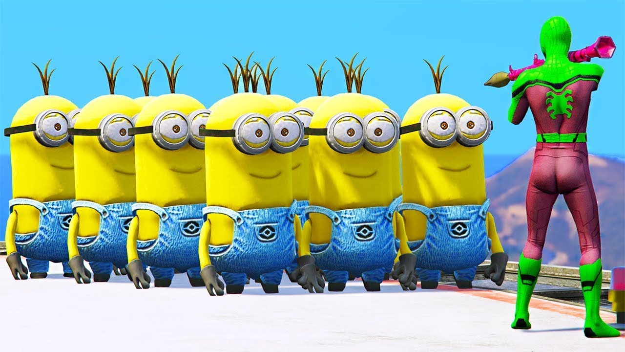 Minions vs Gravity - GTA 5 Ragdoll Fails 💛 