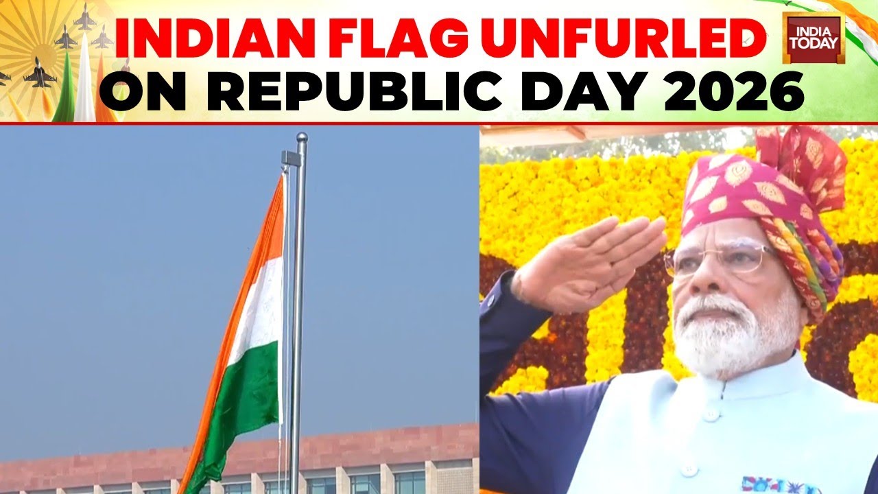 Indian National Flag Unfurled on Republic Day 2026 at Kartavya Path New Delhi | India Today