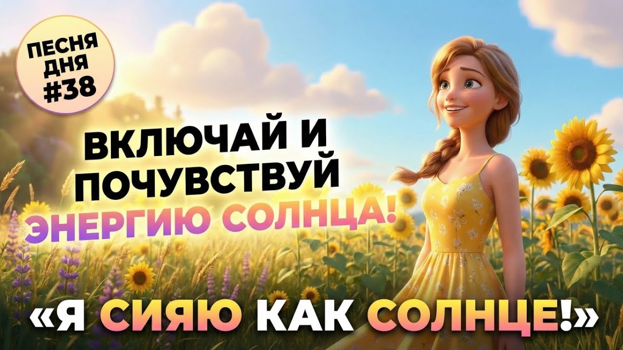 НА ДЕНЬ ПЕСНЮ #38 | СОЛНЕЧНАЯ ПЕСНЯ-АФФИРМАЦИЯ для энергии и сияния | 