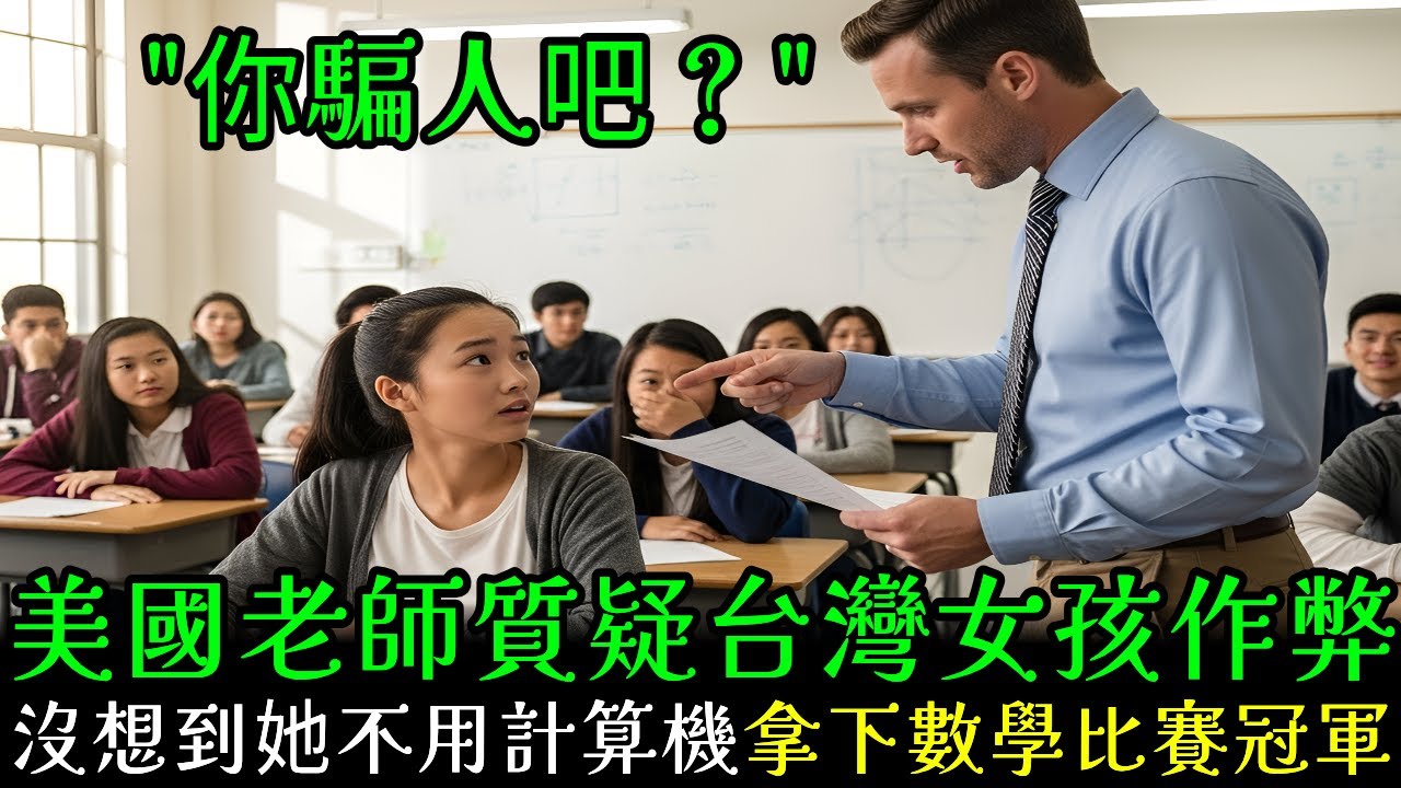 台灣女孩被美國老師質疑作弊,沒想到她竟是數學天才