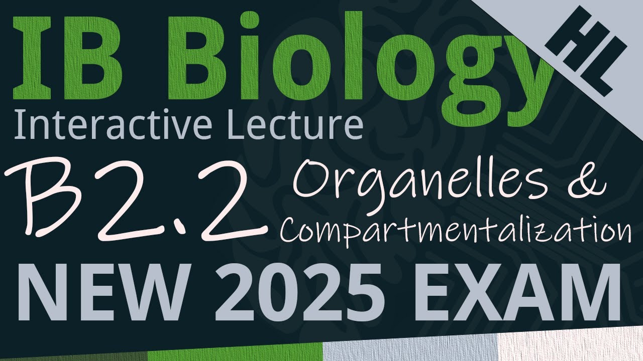 IB Biology B2.2 - Organelles & Compartmentalization [AHL] - Interactive Lecture 2025-2033