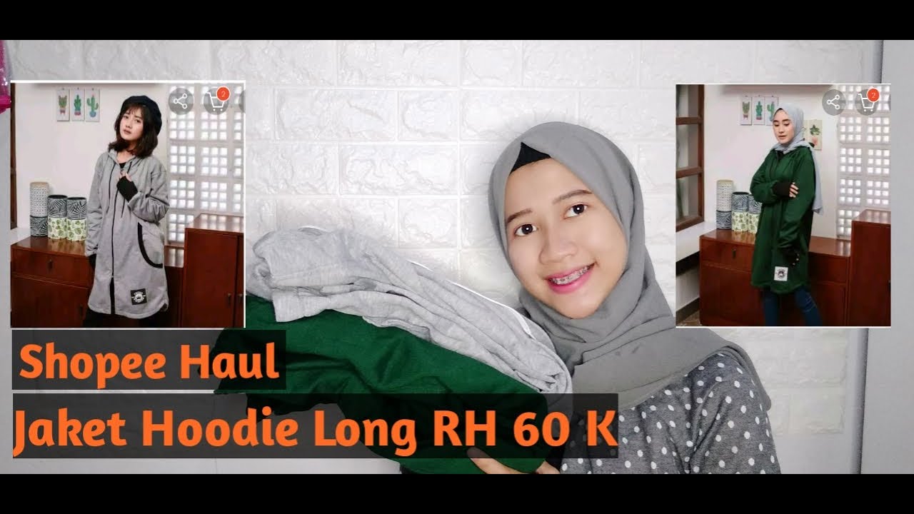 SHOPEE HAUL || JAKET HOODIE LONG RH HIJABER