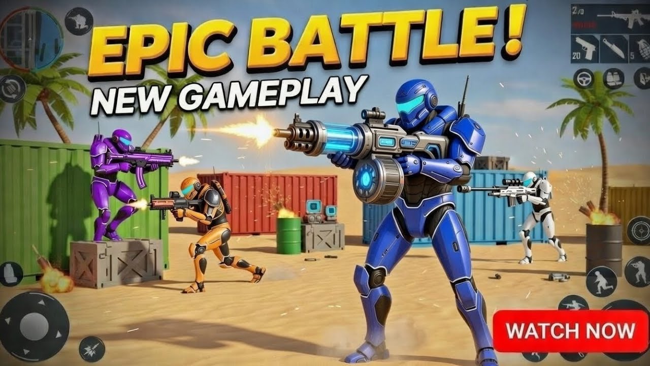 FPS Robot Shooter Strike Anti-Terrorist Shooting🚁🪂 New #2026​ Update  Android GamePlay #games