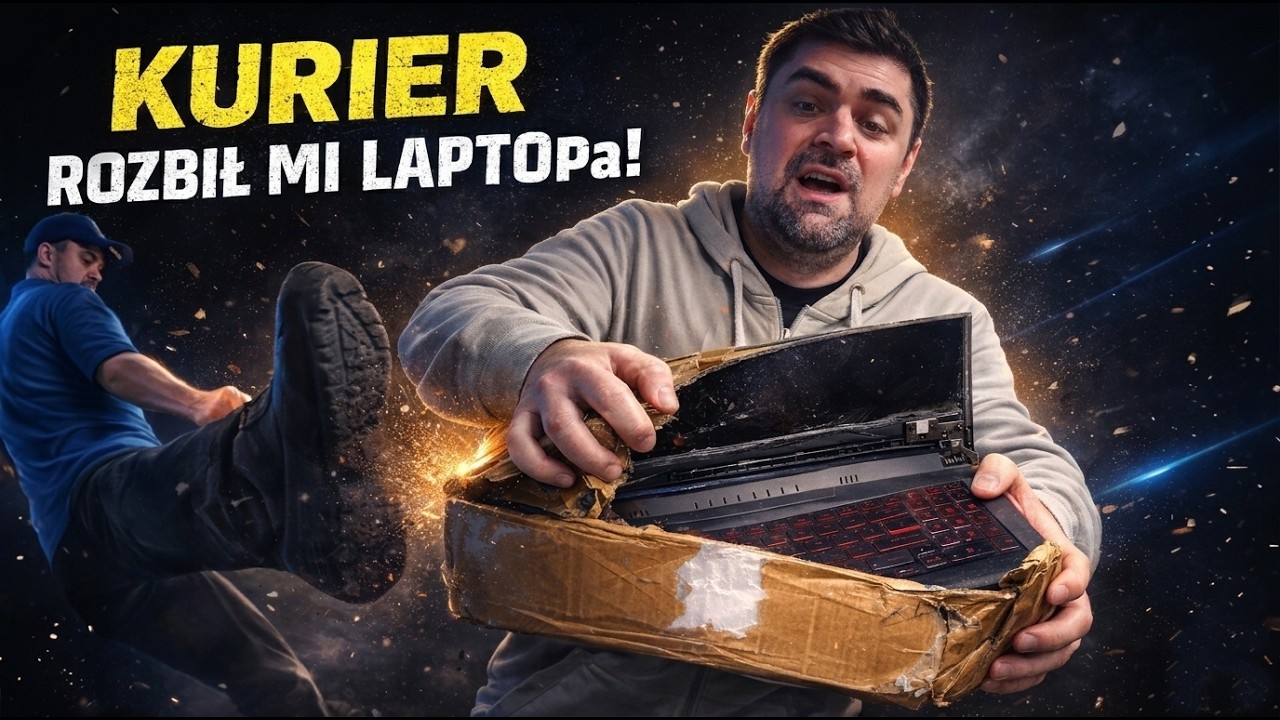 Laptop wr&oacute;cił rozbity! Tak wygląda naprawa po kurierze.