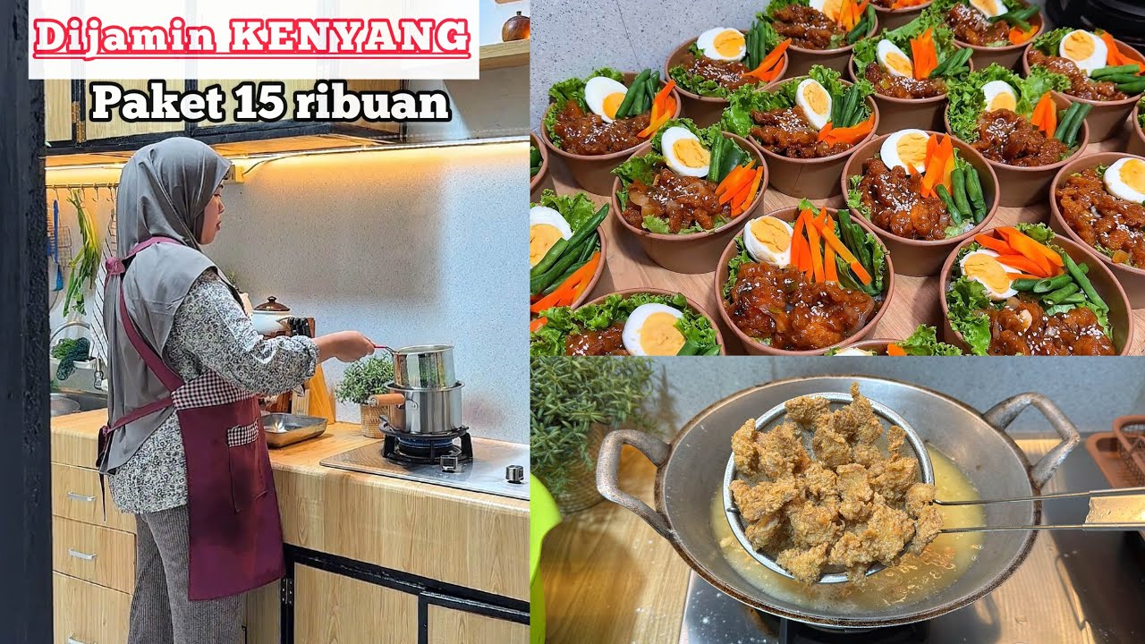 DIJAMIN KENYANG‼️ Paket 15 Ribuan RICEBOWL #niahermanto #idejualan #ricebowl #cooking #nasibox 