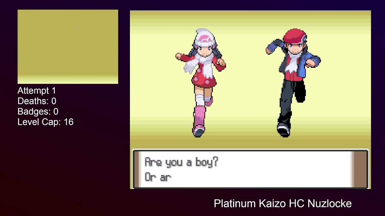Platinum Kaizo Hardcore Nuzlocke stream 1 , full recording