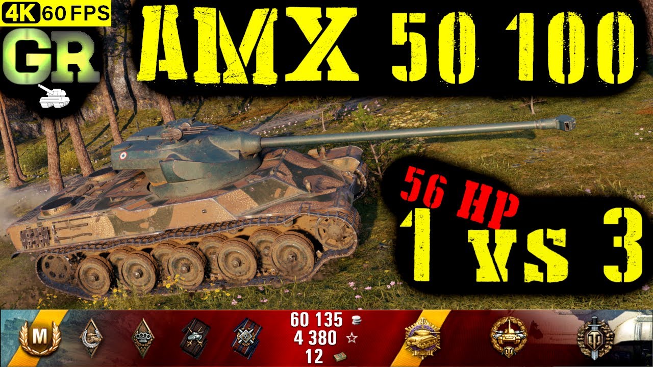 World of Tanks AMX 50 100 Replay - 10 Kills 4K DMG(Patch 1.4.1)