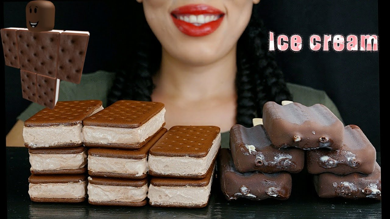 Chocolate ice cream sandwiches & ice cream bars| CRUNCHY EATING SOUNDS *NO TALKING* Rose eating TV2