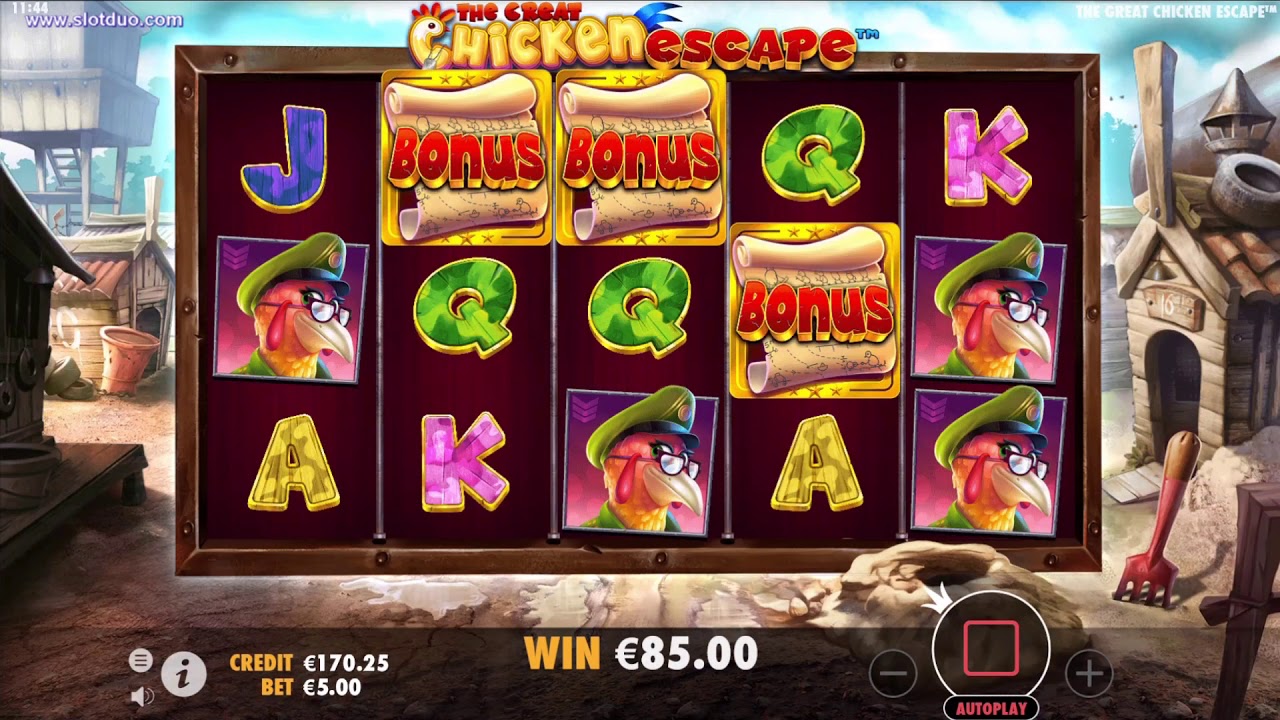 Example of the slot machine called The Great Chicken Escape