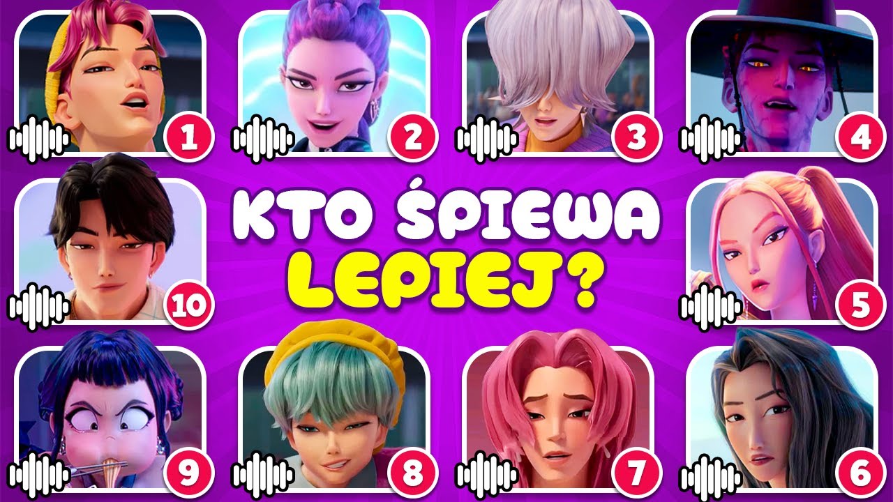 Zgadnij Postać z Filmu KPop Demon Hunters 2025 po Piosence i Głosie 🎙️🎵🔥 Huntrix, Saja Boys