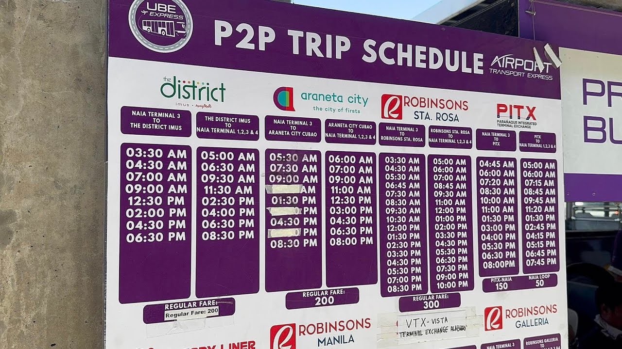 How to Ride the P2P Bus from NAIA Terminal 3 (Complete Guide!)