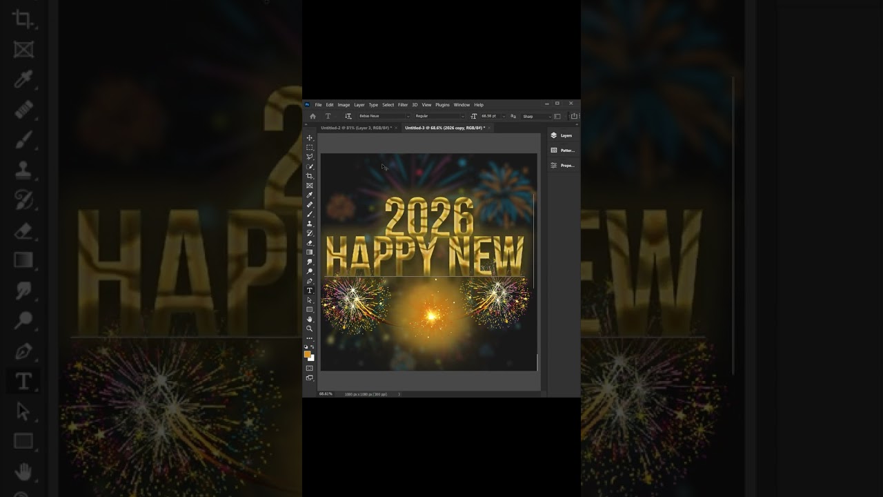 Happy New Year Social Media Post Design in Adobe Photoshop 2021...