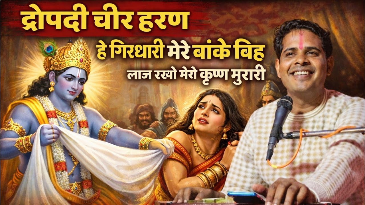 हे गिरधारी मेरे बांके बिहारी,लाज रखो मेरी कृष्ण मुरारी/द्रोपदी चीर हरण भजन/गायक नवल भैया विदिशा