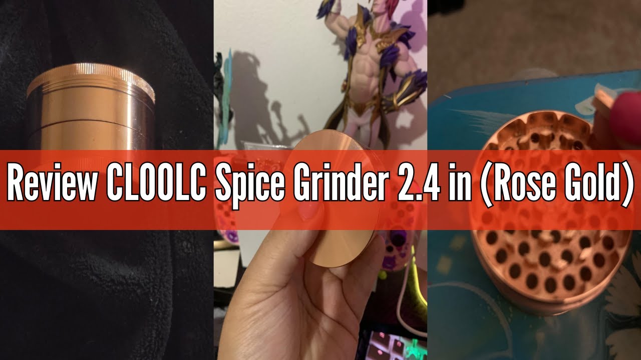 Review CLOOLC Spice Grinder 2.4 in (Rose Gold)