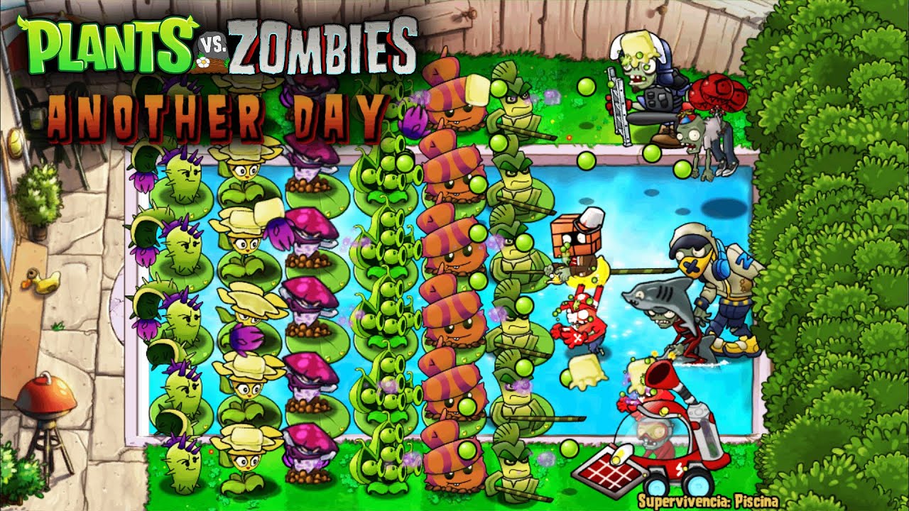 Plants vs Zombies Another Day v1.0 Widescreen | Bamboo Spartan, Night Cap, Pea Pod & More | Download
