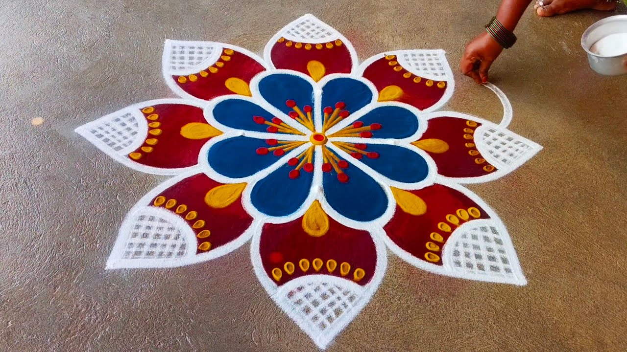 Beautiful rangoli azhagiya kolam ❤️❤️❤️❤️