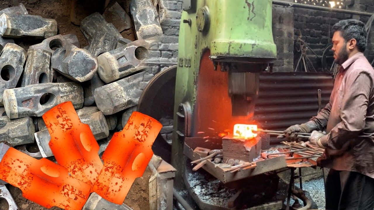 How Experienced Blacksmith Forged 10kg Sledge Hammer on 1950 Power Hammer Without Any Safety Gear