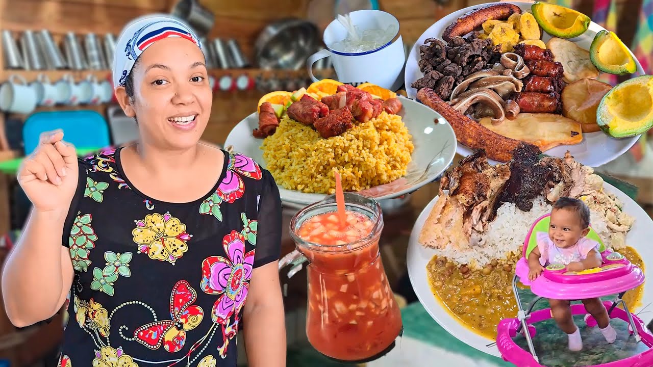 🔥🥩Puerco Asado, Fritura y Arroz a la Leña 🌿 | ¡Sabor Tradicional del Fogón al Patio! 🍽️🔥