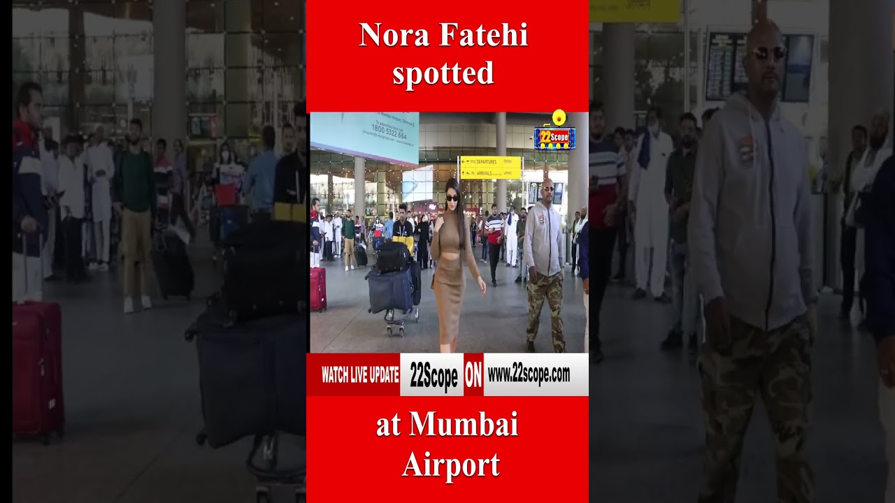 Nora Fatehi spotted at Mumbai Airport