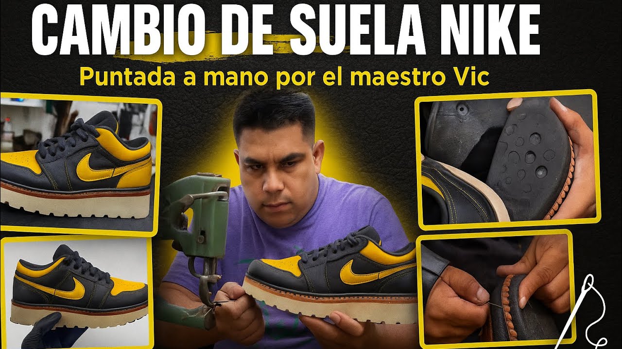 REPARACIÓN ||CAMBIO DE SUELA A ESTOS NIKE ¡ASÍ LOS DEJÓ EL MAESTRO VIC