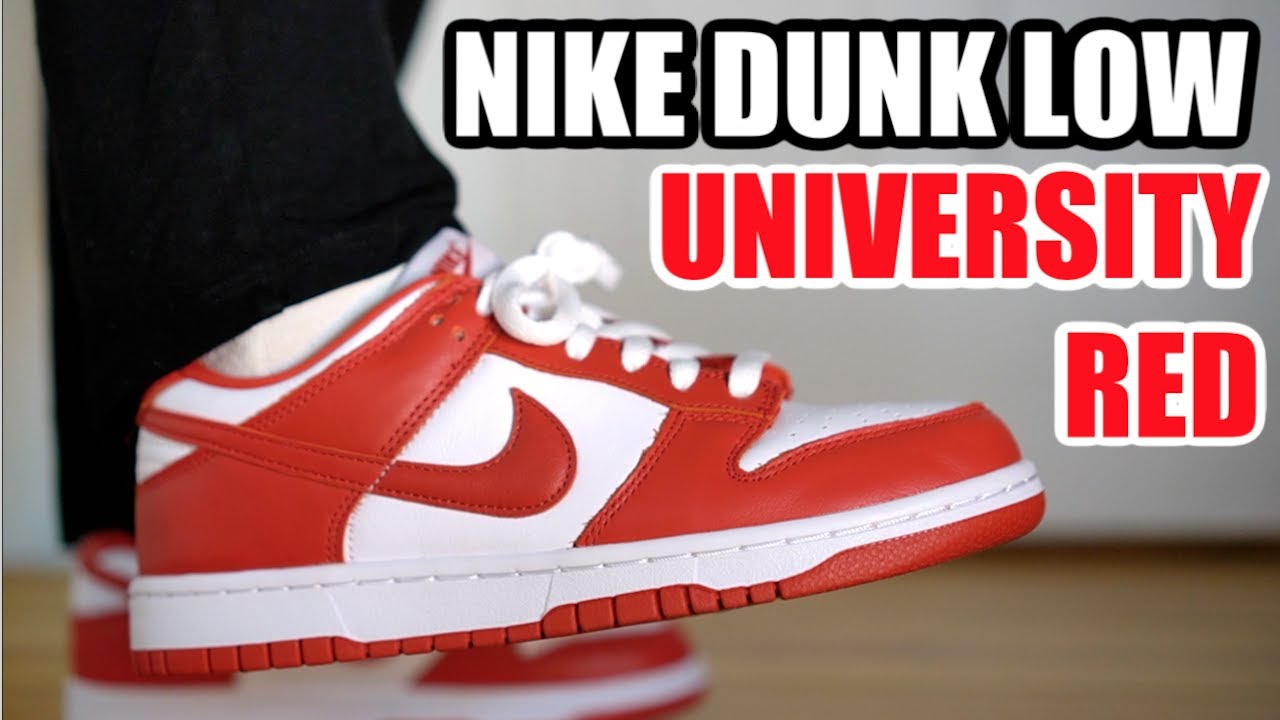 NIKE DUNK LOW VARSITY RED ST JOHNS REVIEW & ON FEET + SIZING & RESELL