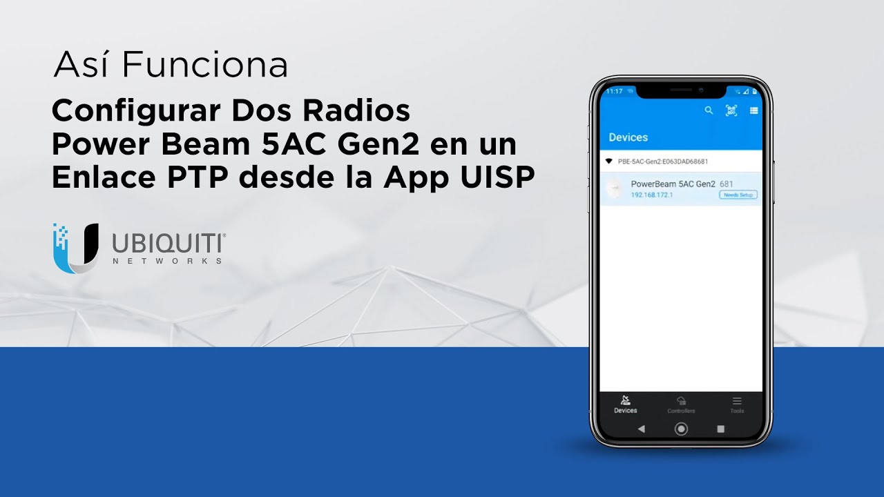 Así Funciona - Configurar Dos Radios Power Beam 5AC Gen2 en un Enlace PTP desde la App UISP