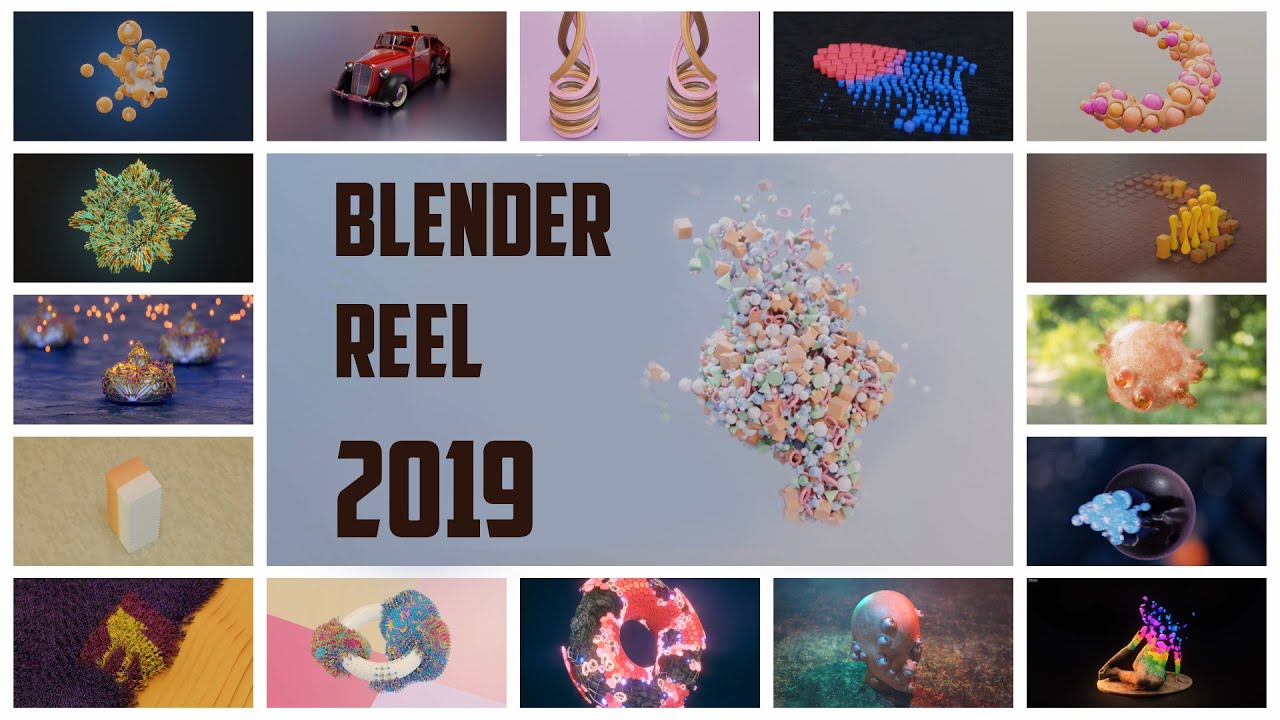 Blender Animation nodes and sverchok reel 2019 by Bluefox creation