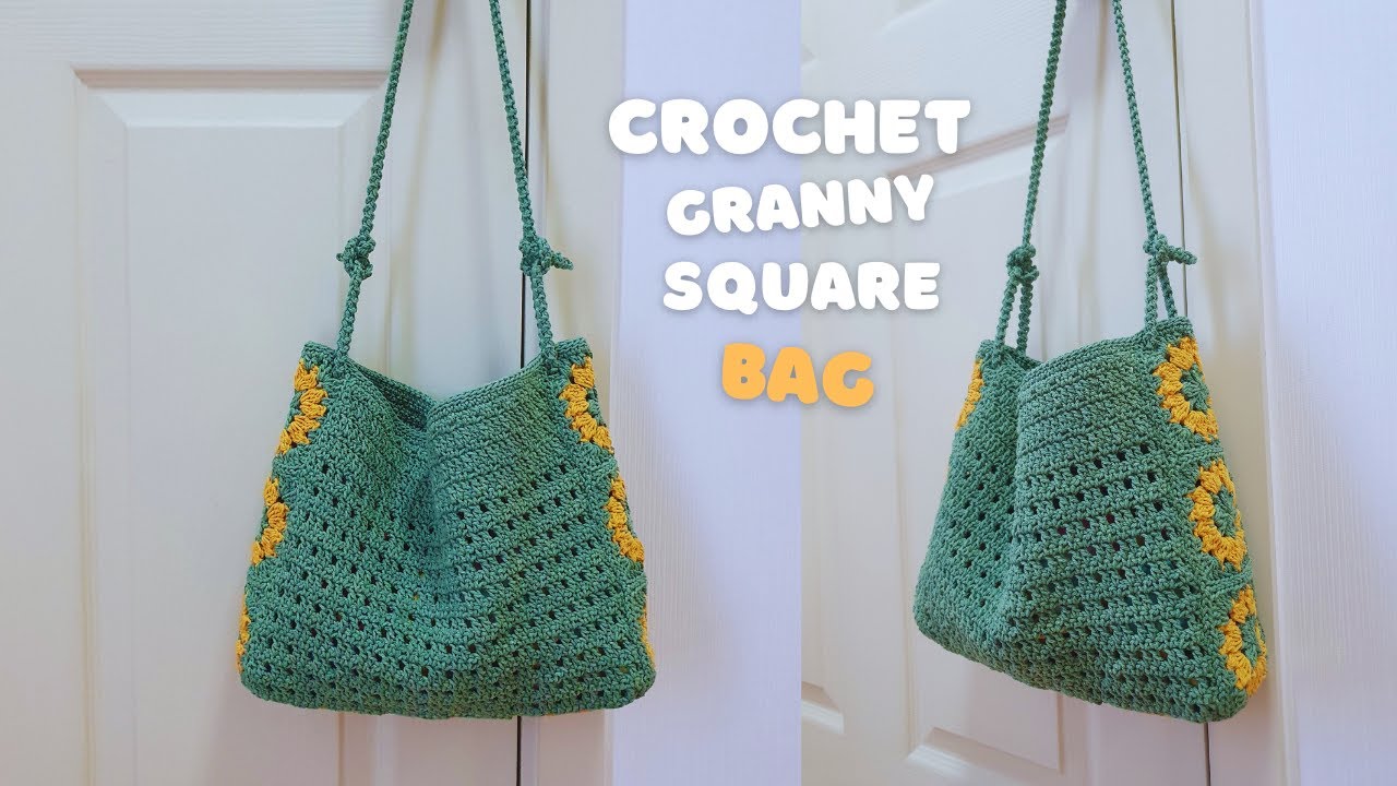 Amazing Crochet a Granny Square Bag | Step by Step Tutorial | Vivi Berry Granny Square
