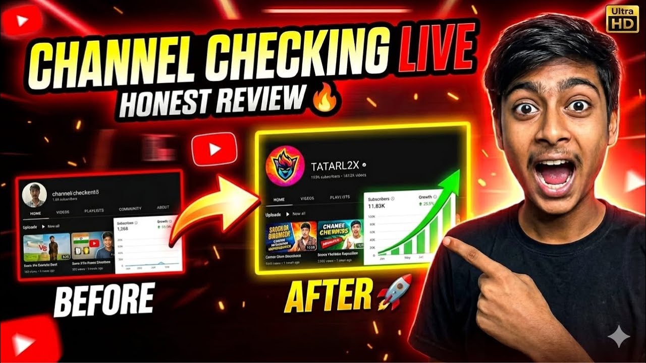 🔥 LIVE Channel Review 🎥 | Sabka Channel Check Hoga 💯 | Grow Fast 🚀