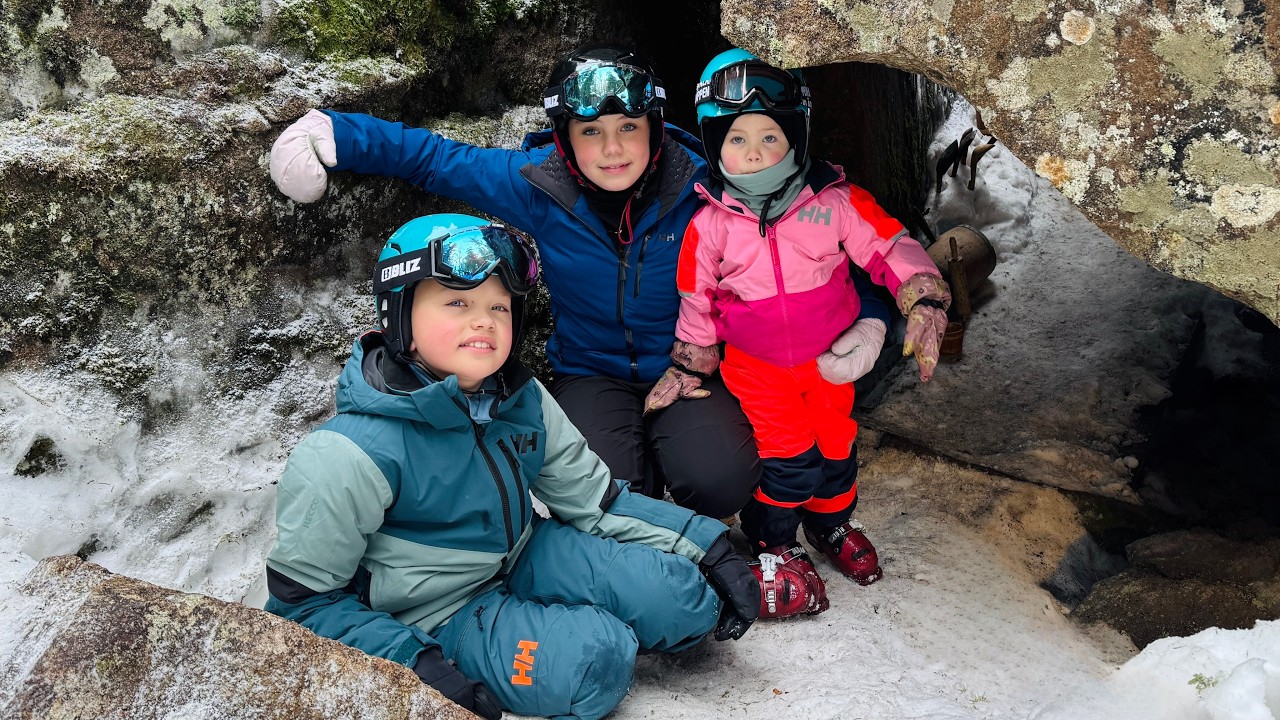 Fastnar i grotta! Familjen i fjällen VLOGG