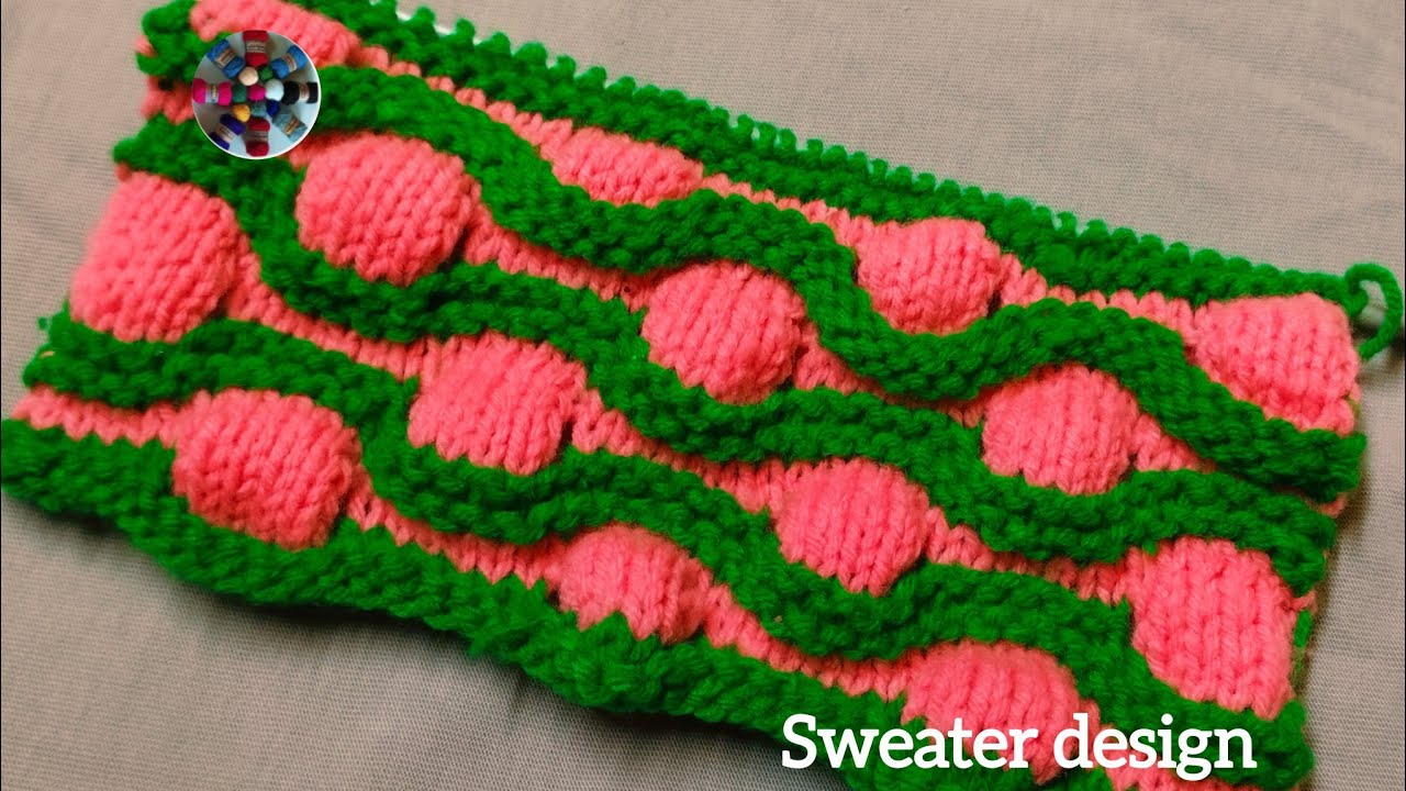 Woolen work : Girls Woolen Sweater Design/ Woolen Baby Sweater Design With two Colours/ FANTASY_ 99 
