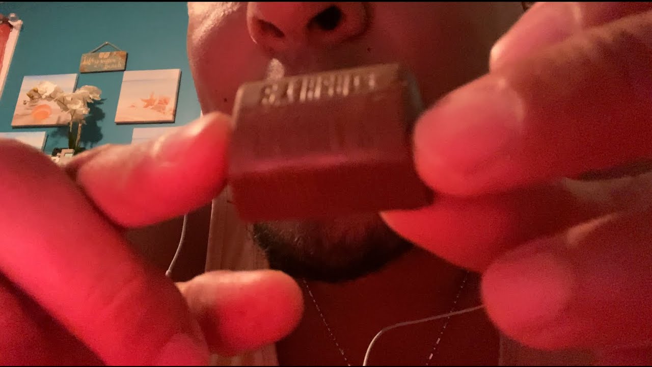 Relaxing Eating Sounds ASMR- Hershey Almond Nuggets #JuneMukbangASMRCollab Dessert