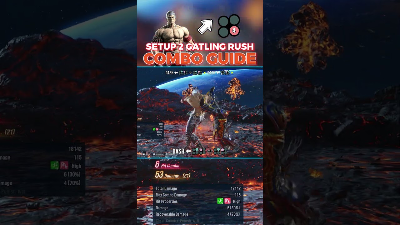 TEKKEN 8 Bryan Fury Combo Guide | UF4 Setup 2 Gatling Rush