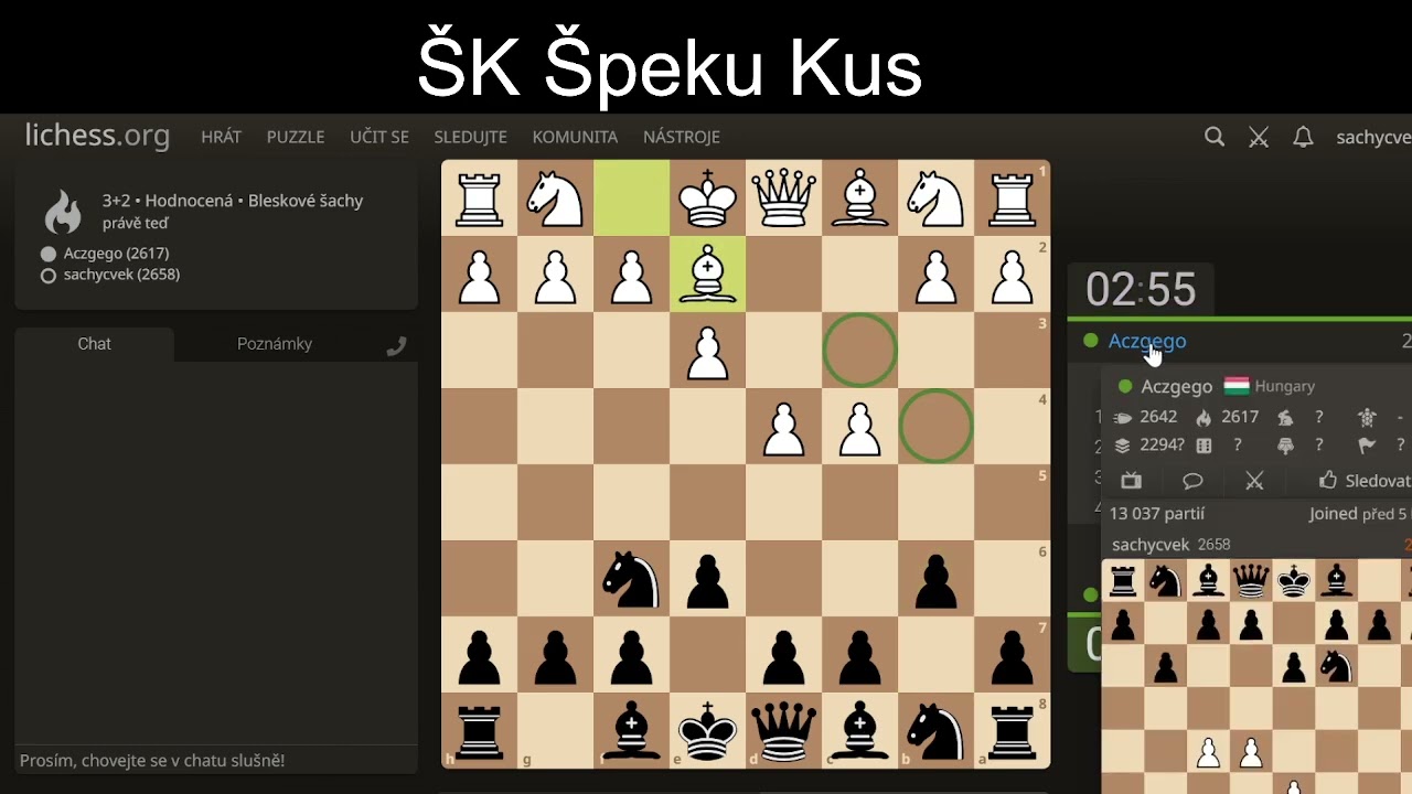 ŠK ŠK Boj o elo aneb když máte daleko více štěstí než rozumu :-)
