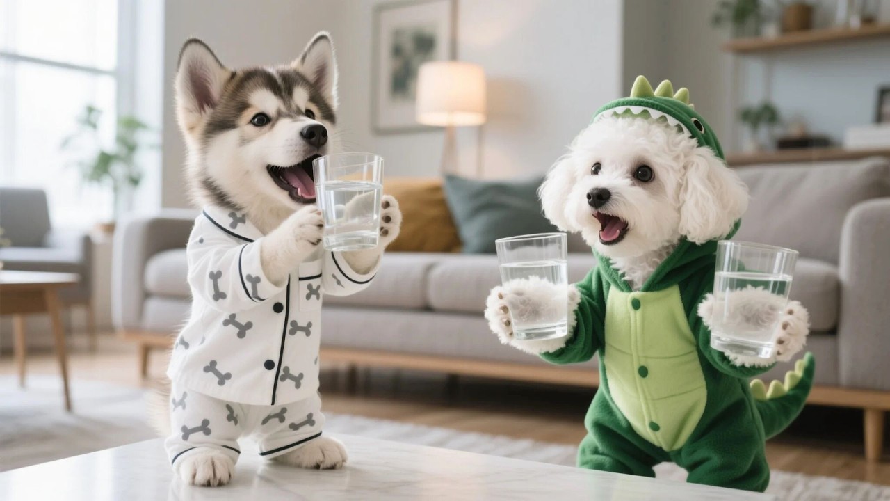 Poor Little Alaska Puppy Gets Hiccups 🐶🥺, Baby Puppy And Mom Dog Rush To Help