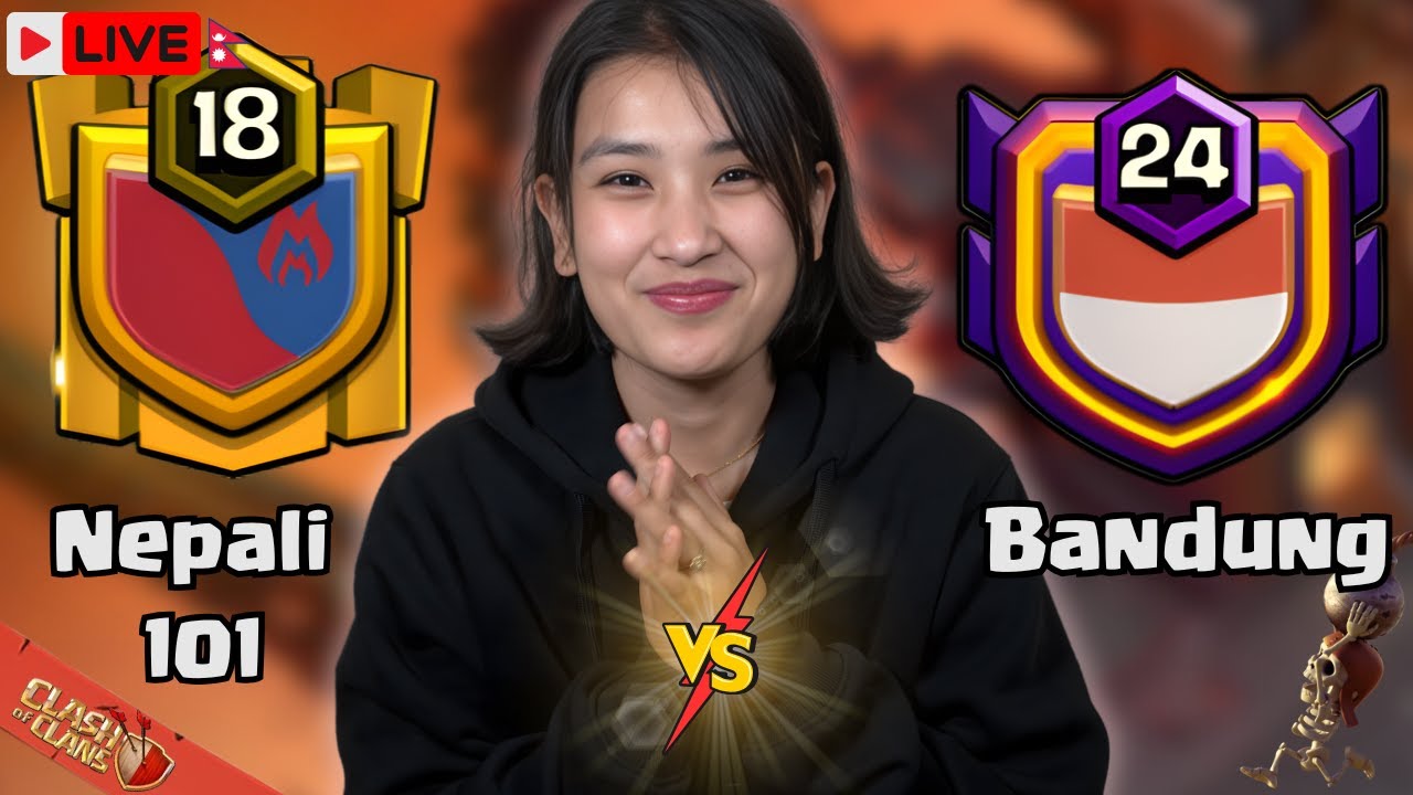Clash of Clans Clan War LIVE 🔴 | Nepali 101 🇳🇵 vs Bandung 🇮🇩 | 35v35 | With Alyyon