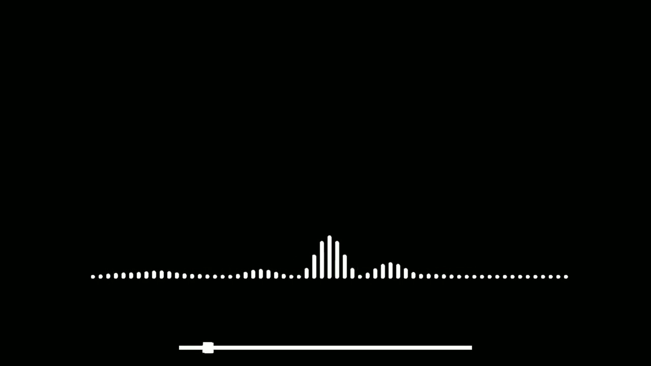 Sound Bar Music Player Black screen overlay template for download #videoediting
