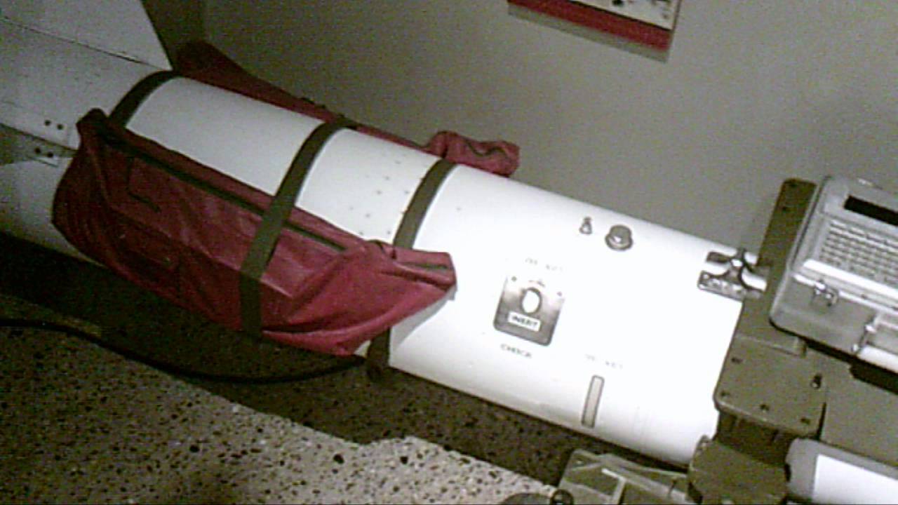 B83 thermonuclear bomb with parachute dense pack log