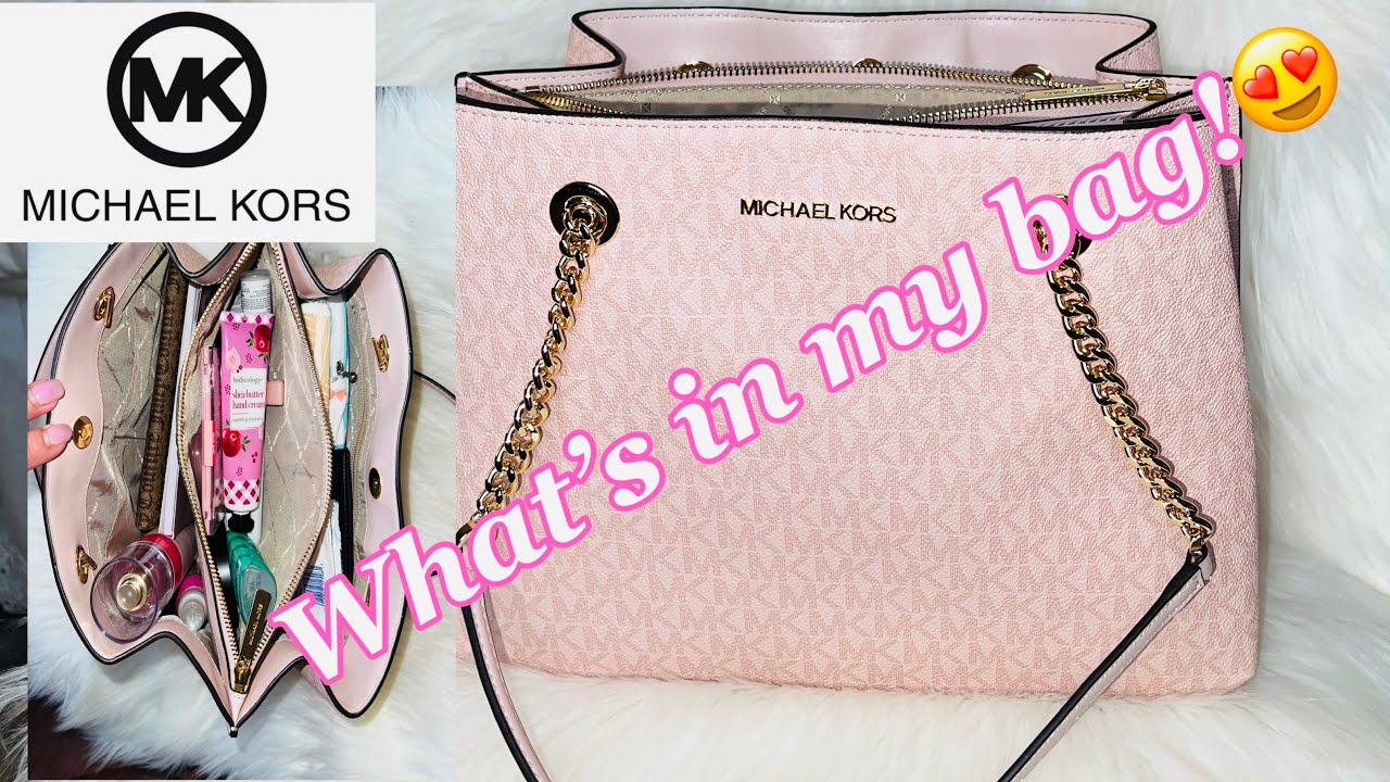WHAT’S IN MY  MICHAEL KORS LARGE TEAGAN SHOULDER BAG! #what’sinmybag2022