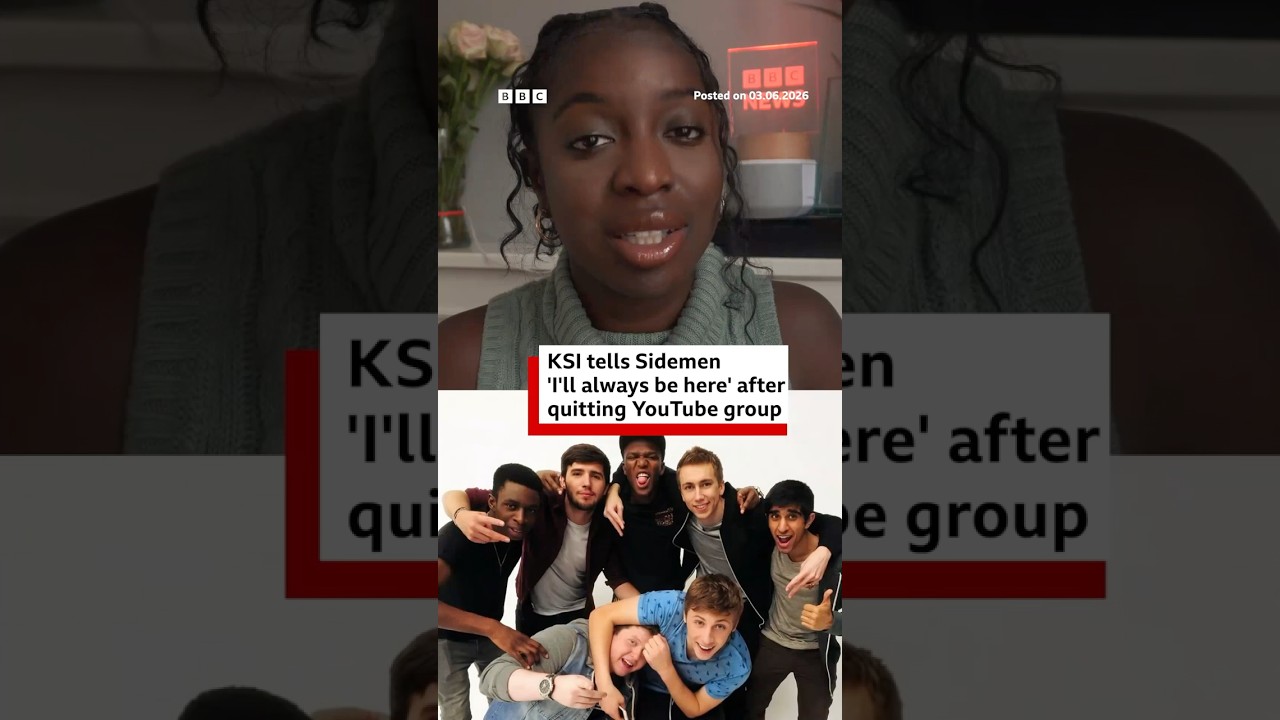 KSI tells Sidemen 'I'll always be here' after quitting YouTube group. #BBCNews