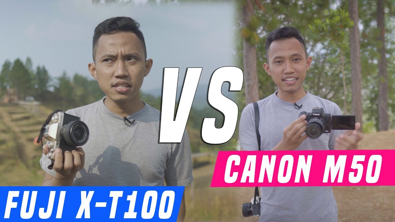 FUJI X-T100 vs Canon EOS M50 ? Mirrorless Perbandingan foto & video instagram & youtuber fujifilm
