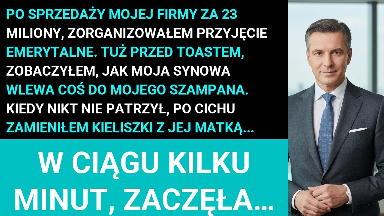 Na Mojej Imprezie Emerytalnej Synowa Dosypała Mi Czegoś Do Drinka — Więc Zamieniłem Kieliszki.