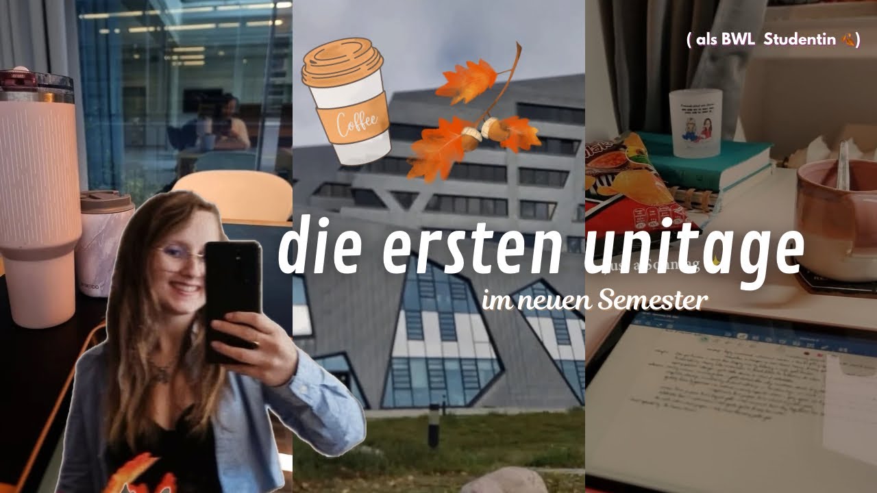 ERSTE UNITAGE im neuen Semester 🍂🍁 // lange Tage, study time, granny lifestyle ✨ || akacelly