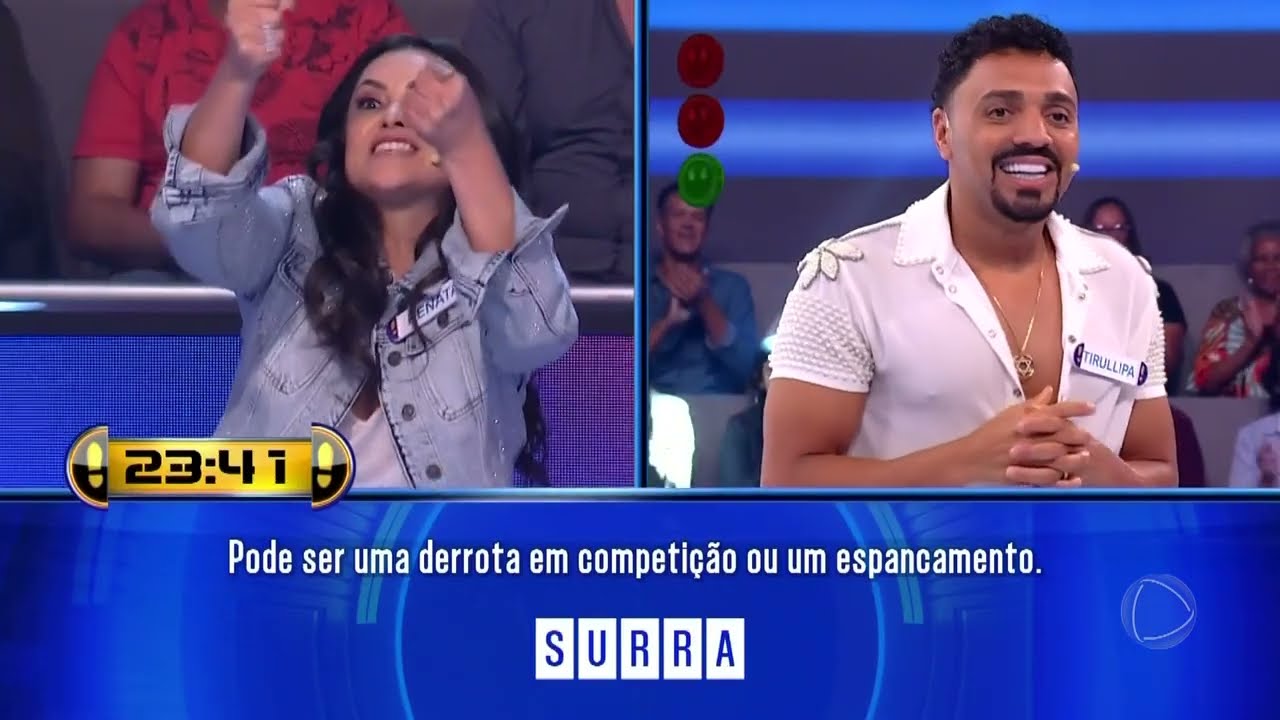 ACERTA OU CAIA: Tirullipa e Renata duelam em jogo disputado