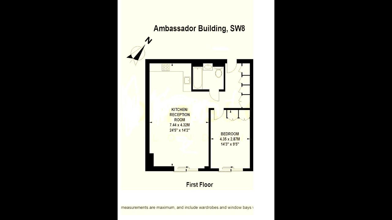 One Luxurious Bedroom flat for sale at Ambassador Building, Embassy Gardens, SW11, London