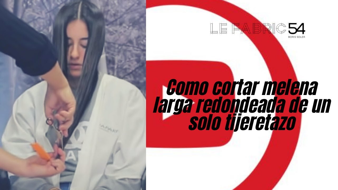 Como cortar melena larga redondeada de un solo tijeretazo - Facil