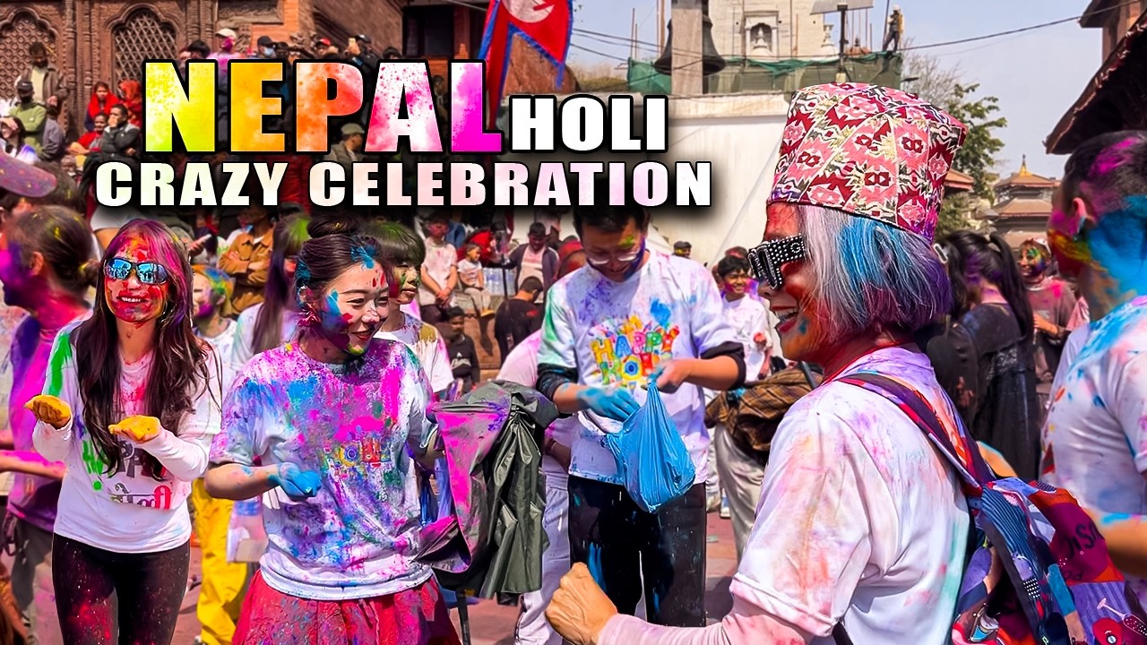 Is Nepal’s Holi Crazier Than India? Tourists Go INSANE in Kathmandu🇳🇵💥