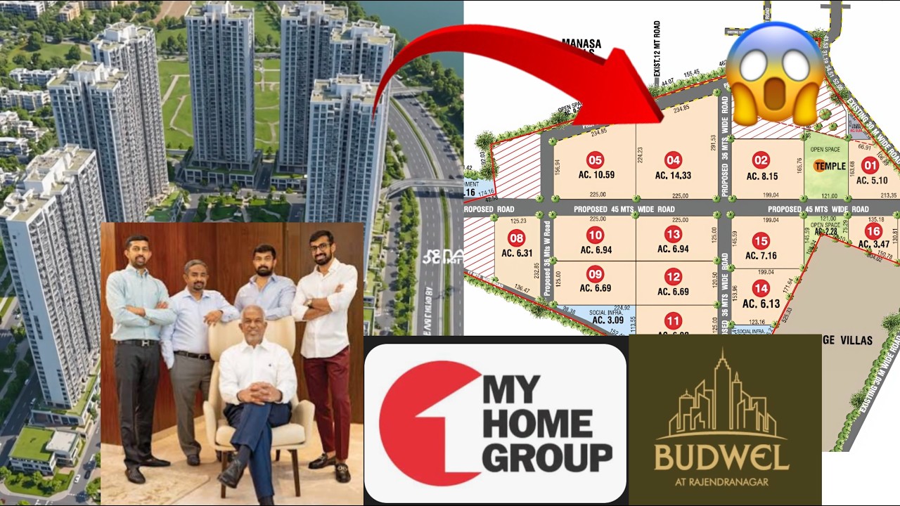 Massive My Home Project in Budvel? 14.3 Acres | 6 Towers | Next to Prestige Spring Heights !