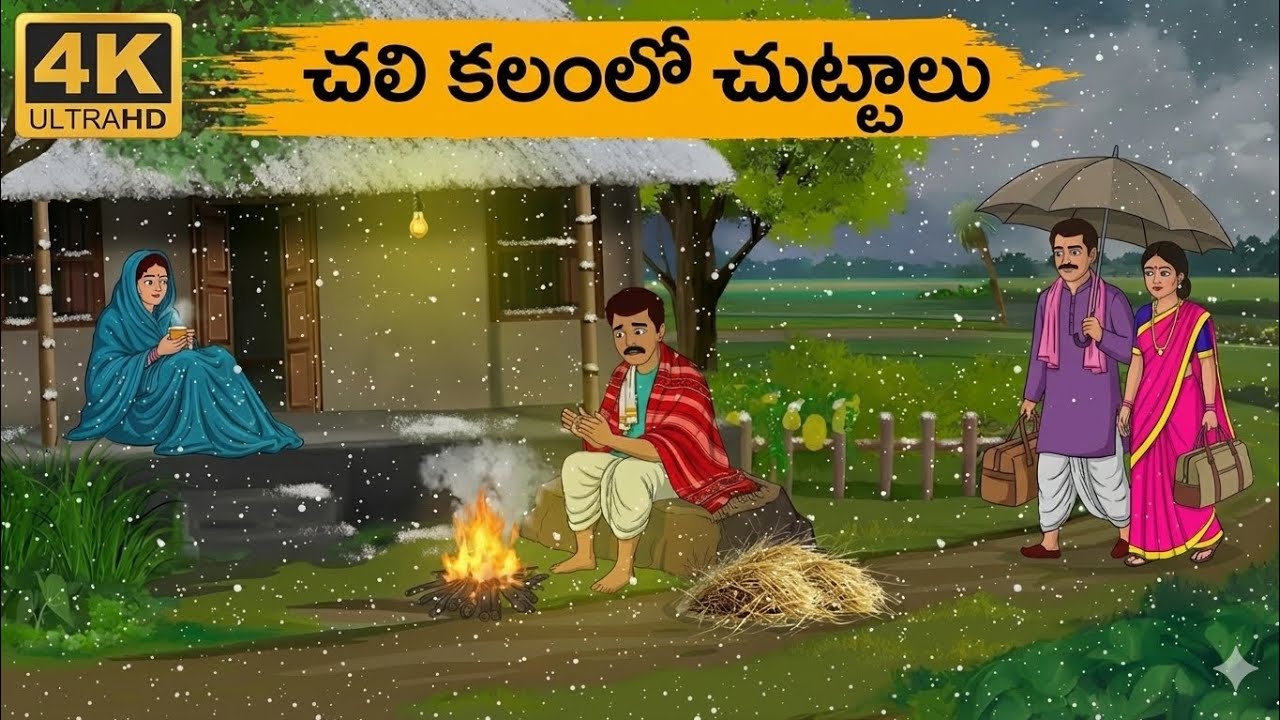 చలి కలంలో చుట్టాలు | Telugu cartoon story | Telugu moral story | Telugu stories | Cartoon stories 