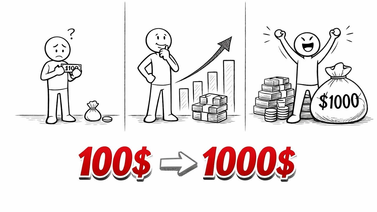 Я превратил 100 долларов в 1000 долларов, используя эту простую стратегию управления деньгами.